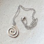 Handmade fully stainless steel spiral swirl uzumaki funky boho grunge style necklace🌀 Photo 3