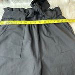 Grace Karin  Black Cropped Paper Bag Waist Pants with Pockets Size Medium Photo 9