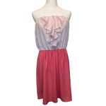 EXPRESS  Size 12 Two-Tone Pink Ruffled Strapless Dress Photo 1