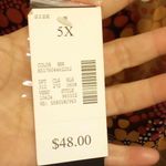 Maggie Barnes Maggie Burns Plus Size 5X Abstract Print Button Front Tunic Top Orange Brown Photo 4