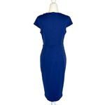 Grace Karin  Size S Womens Blue Short Sleeve Knot Front Bodycon Midi Dress Photo 2