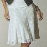CAbi Lacy Skirt / Tube Top 936 White White Floral Embroidered Mesh Pull On Boho Photo 2