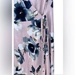 Chris & Carol Women's Size 2X Pink Blue Floral Wrap Below Knee Comfy Dress NWT Photo 8