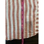 Nicole Miller NY Linen Sleeveless Tank Top Women's Medium Red Striped Nautical Photo 12