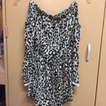 CARAMELA Off The Shoulder Cheetah Romper Photo 3