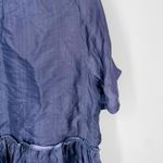 Chan Luu  Silk Blend Baby Doll Top in Dark Blue Size M Photo 6