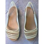 Crocs  Isabella Huarache Jelly Flats Sandals Shoes Cream Translucent Women Size 8 Photo 1