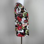 Y2K Faith Love Passion Top Womens Large Floral Retro Sheer Short Sleeve V Photo 4