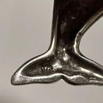 Sterling Silver Marcasite Dolphin Brooch Pin 1 7/8 Inch Photo 4