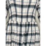Madewell  "Lucie" Elbow-Sleeve Smocked Mini Dress in Lebaum Plaid Sz S Small NWT! Photo 2
