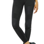 Alo Yoga  Black 27in Mid Rise Moto Legging M Photo 0