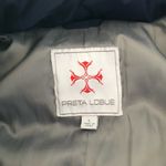Preta LoBue Blue Hooded Puffer Coat Nylon Cold Winter Size L Photo 3