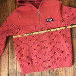 G-Star  Raw Denim zip up hooded pink knit jacket size small Photo 3