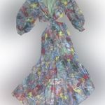 Alice + Olivia NWOT Katia Lola's Dream Twist puff sleeves MIDI maxi Dress 4 Photo 2