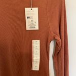 A New Day NEW women’s brown tan ribbed crewneck long sleeve shirt top XS Photo 1