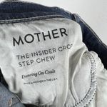Mother The Insider Crop Step Chew Distressed Denim Jeans in Dancing on Coals 24 Blue Photo 10