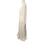New Lulus Long Sleeve White Wrap Maxi Dress with Button Sleeve Details, Large Photo 2