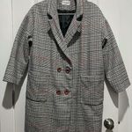 Houndstooth  plaid glen check oversized coat Photo 0