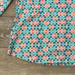 Talbots Petite L Sz LP Polo Style Knit Top Pink & Turquoise Comfy & Cute Photo 3