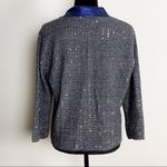 Elie Tahari Visna leather collar sweater blazer Photo 7