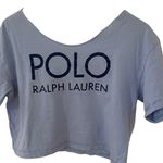 Ralph Lauren Polo‎  blue oversized cropped logo t-shirt women's small Photo 5