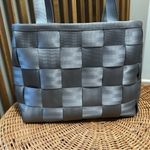 Harveys Y2K Seat Belt Woven Zipper Closure Gray Tote Shoulder Handbag Photo 1