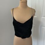 ZARA  Black Satin Rhinestone Strap Camisole Photo 0
