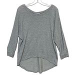 Charlotte Russe High Lo Long Sleeve Gray Shirt Polyester Rayon Spandex Womens S Photo 0