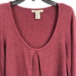 Exofficio Burgundy Chenille Pullover Sweater Scoop Neck Long Sleeve Womens XL Photo 1