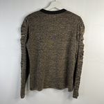 Misook Exclusive  Size M Knit Cardigan Shimmer Ruched Sleeve Full Zip Gold Black Photo 7