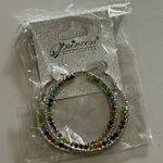 NWT Princess Accessories Silver Multicolor Hoop Earrings. Photo 2