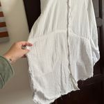 Natural Life  | Oversized  White Gauze Raw Hem Shirt Swim Cover Up | XL Photo 3