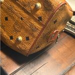 MCM  Cognac Leather Satchel Boston Bag Photo 6