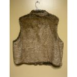 Preston & York  Faux Fur Vest Brown Full Zip Lined Coat Cozy Jacket - Sz 2X Photo 5