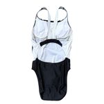 Speedo Vintage  PowerFlex Swimsuit One Piece Athletic Training Black White Size 8 Photo 1