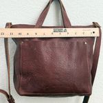 PLG PORTLAND Leather Goods “Almost Perfect” Mini Crossbody Zip Tote Bag Cognac Brown Photo 7