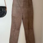 st. john's bay Vintage Brown High Rise Suede Pants, Size 6 Photo 0