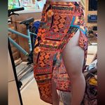 SheIn Orange print slit midi mini skirt Photo 5