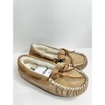 Minnetonka Loafers Womens Size 5 Faux Fur Tan Leather Slip On Casual Shoes NEW Photo 4