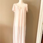 Vintage Pink Baby Doll Maxi Slip Dress White Photo 5