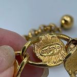 Vintage Napier gold and white chain link necklace. Gold Photo 4