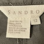 Sandro  Linen Blend Cropped Pants Photo 4
