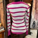 Aeropostale  Gray and Pink Striped V-neck sweater Photo 3