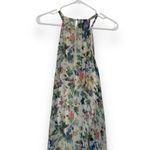 Likely  Pleated Maxi Dress White Multicolor‎ Floral Sleeveless Halter Size 4 Photo 4