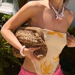 Free People NWT Sand Bound Clutch in Tan Photo 5