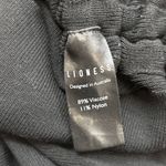 LIONESS  Black Ruched Drawstring Bodycon Stretch Knit Long Sleeve Mini Dress Sz S Photo 12