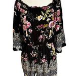 Angie Black/Multicolor Floral Romper Women's Size Small | 74-17 Photo 0