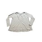 Lululemon Womens Cross Back Long Sleeve Shirt Gray Fits Small Oversized Photo 2