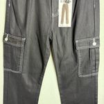 S.O.N.G. Women’s High Rise Carpenter 90’s Boyfriend Cut Pants Black size 7/28 Photo 3