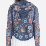 Johnny Was metallic thread Syelles Embroidered
Hoodie Jacket Indigo NWT RARE Photo 6